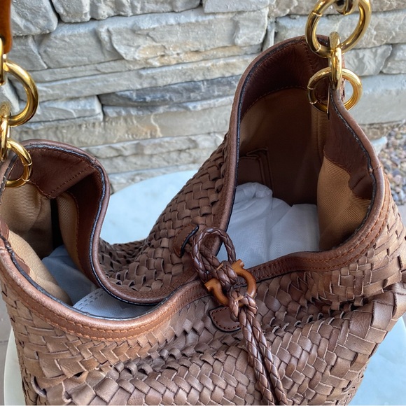 SOLD Salvatore Ferragamo Woven Leather Large Ceyla Gracy Hobo - Picture 10 of 15